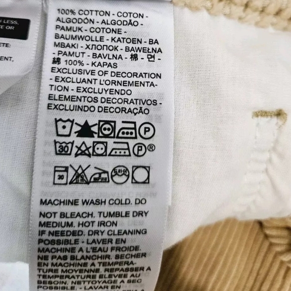 Levi's Tan Corduroy Cropped Pants - Picture 12 of 14